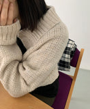 Himins wool collar bolero cardigan