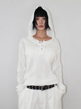 GOLGI HOODED HENLEY KNIT