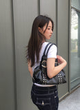 Cuba Stud Buckle Leather Shoulder Bag