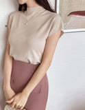 Softy plain short-sleeved knit