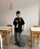 Haneun Parachute Wide Denim Pants