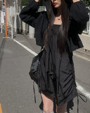 Nicole Hood Ribbon Bolero Cardigan