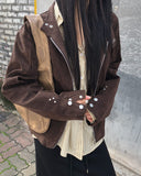 Pomu Croissant Cut Leather Hobo Shoulder Bag