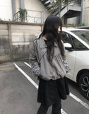 Hidden Shirring Windbreaker String Jacket