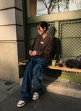 AK. LEATHER LABEL CARGO DENIM