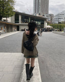 Eoseun Denim Wash Mini Skirt