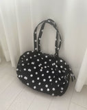 Pidil Dot Button Nylon Shoulder Bag
