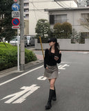Abyss Washing Denim Mini Skirt