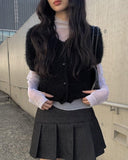 Soft Angora Short Sleeve Cardigan