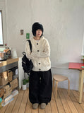 Enen Star Rivet Wide Cotton Pants