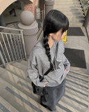 Fury Black Denim Cargo Long Skirt