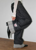 (NON-FADE) LABEL POINT ROLL-UP DENIM