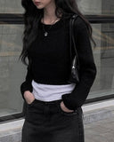 Kenzie Back Slit Bolero Strap Knit