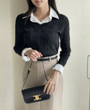 Naillo Layered Shirt Cable Knit