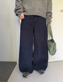 Velvis Pintuck Rivet Corduroy Wide Pants