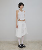 Asymmetrical Draped Midi Skirt