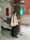 Enno Belt Corduroy Banding Long Skirt