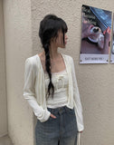 Yayo Crop Sleeveless Cardigan Set