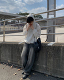 Rodeu Black Summer Denim Wide Pants