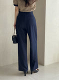 Ellie Pintuck Wide Denim Slacks