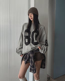 80 Numbering Printing Loose Fit Long Sleeve