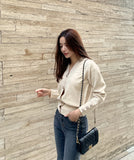 Selling Gold V-neck Knit Cardigan