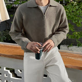Abel collar half-zip knit