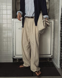 Ablik three tuck linen slacks