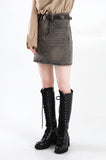 Abel denim belt skirt