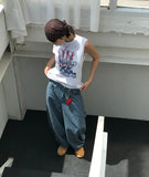 U.S.A CRINKLE SLEEVELESS