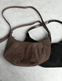 Croissant Suede Shoulder Bag