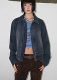 DENIM BELTED POCKET JACKET
