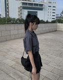 Sou pleats mini skirt