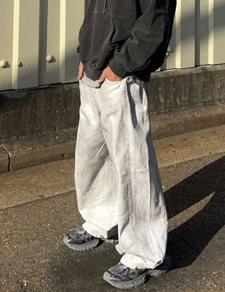 【KOOLOSET】Snap Wide Dirty White Denim 0009_ca25e72c-80a7-481a-874f-