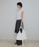 Asymmetrical Draped Roll-Up T-Shirt