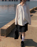 Rown black midi denim skirt
