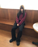 Abil Basic Round Neck Long Sleeve Knit