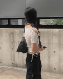 D-ring Cargo Pocket Bootcut Pants