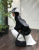 SOFT HIGH-NECK LEATHER JUMPER