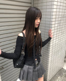Bring Off Shoulder Muffler T-Shirt Set