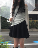 Lux Wrap Flare Mini Skirt