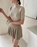 All-Time Plain Half Turtleneck Knit