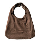 Reversible Leopard Suede Shoulder Bag