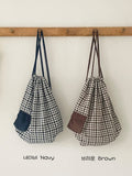Turoli Pocket Check String Backpack