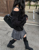 Zito Black Blue Cargo Mini Skirt
