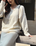Jerib V-neck Loose Fit Knit