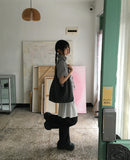 Somni Dot Lace Ribbon Big Shoulder Bag