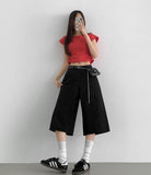 Amecaji Street Bermuda Three Quarter Cotton Pants