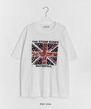 Alan Union Jack Print Over Short Sleeve Tee