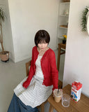 Tour Summer Check Frill Midi Skirt